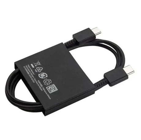 Samsung black charging data cable, lightweight.