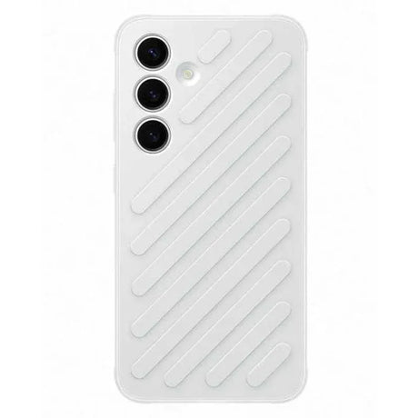 Samsung Galaxy light grey shield cover, model S24.