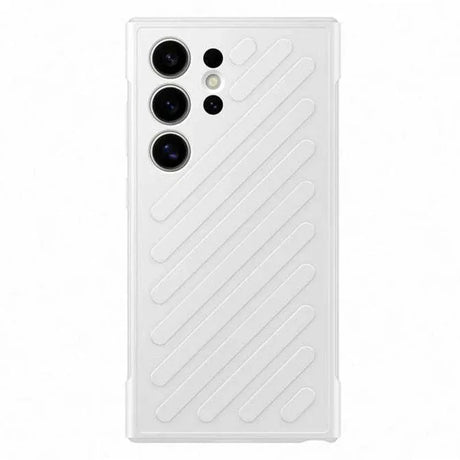 Samsung Galaxy light grey shield cover, model S24.