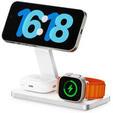 ChargeCore white charging stand, 20W, foldable.