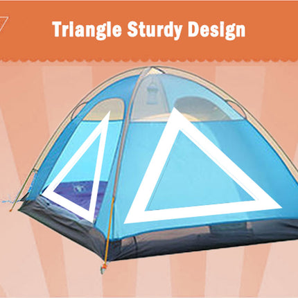 2 Person Portable Outdoor Lightweight Cycling Hiking Backpacking Camping Waterproof Tent - Blue