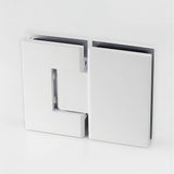 90cm Wall to Wall Frameless Shower Screen with White Brackets and SS Hinges, Round Handle
