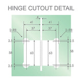 90cm Wall to Wall Frameless Shower Screen with White Brackets and SS Hinges, Round Handle