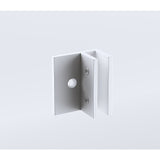 120cm Wall to Wall Frameless Shower Screen with White Brackets and SS Hinges, Round Handle