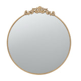 Large Baroque Gold Round Mirror 105x102cm
