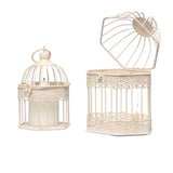 Set 2 Bordeaux Decorative Birdcages / Plant Holders 25cm, 20cm