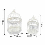 Set 2 Bordeaux Decorative Birdcages / Plant Holders 25cm, 20cm