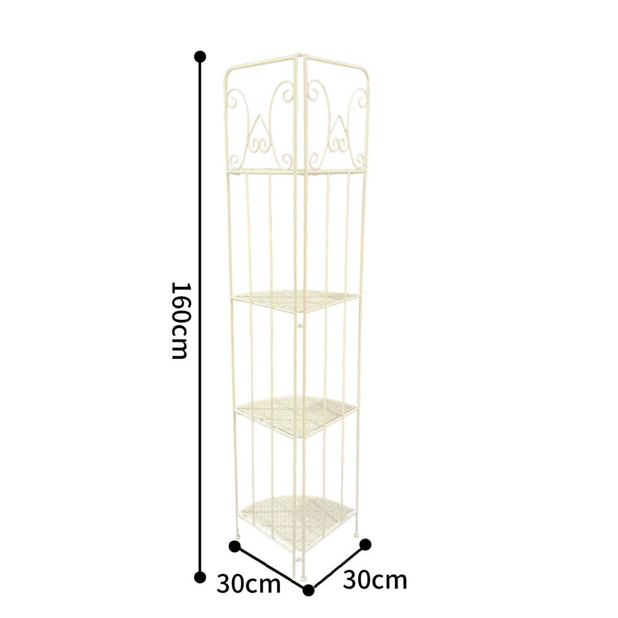 Bordeaux Corner Baker Stand 4-Shelf Unit 160cm