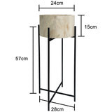 Natural Wood Potplanter on Cross Legged Stand 66cm