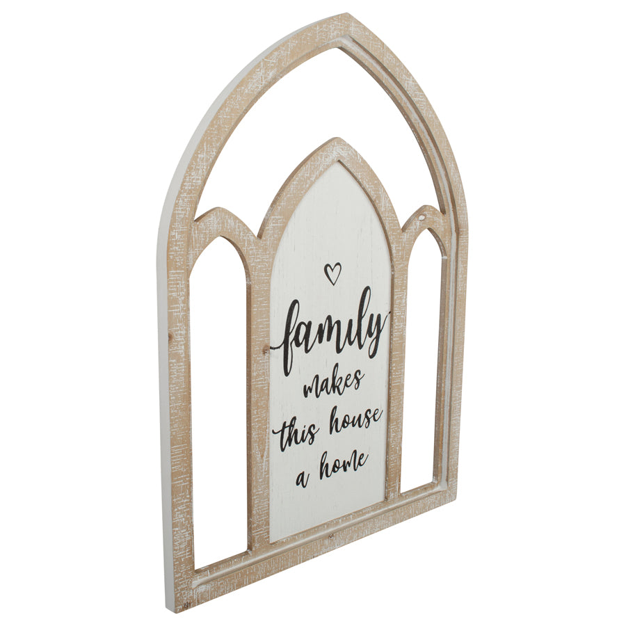 Arch 'Family Makes Home' Wall Art 46x60cm