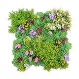Artificial Dense Succulent Green Wall / Vertical Garden Panel 50cm x 50cm UV Resistant