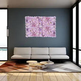 Artificial Flower Wall Backdrop Panel 40cm x 60cm Faux Pink Flowers