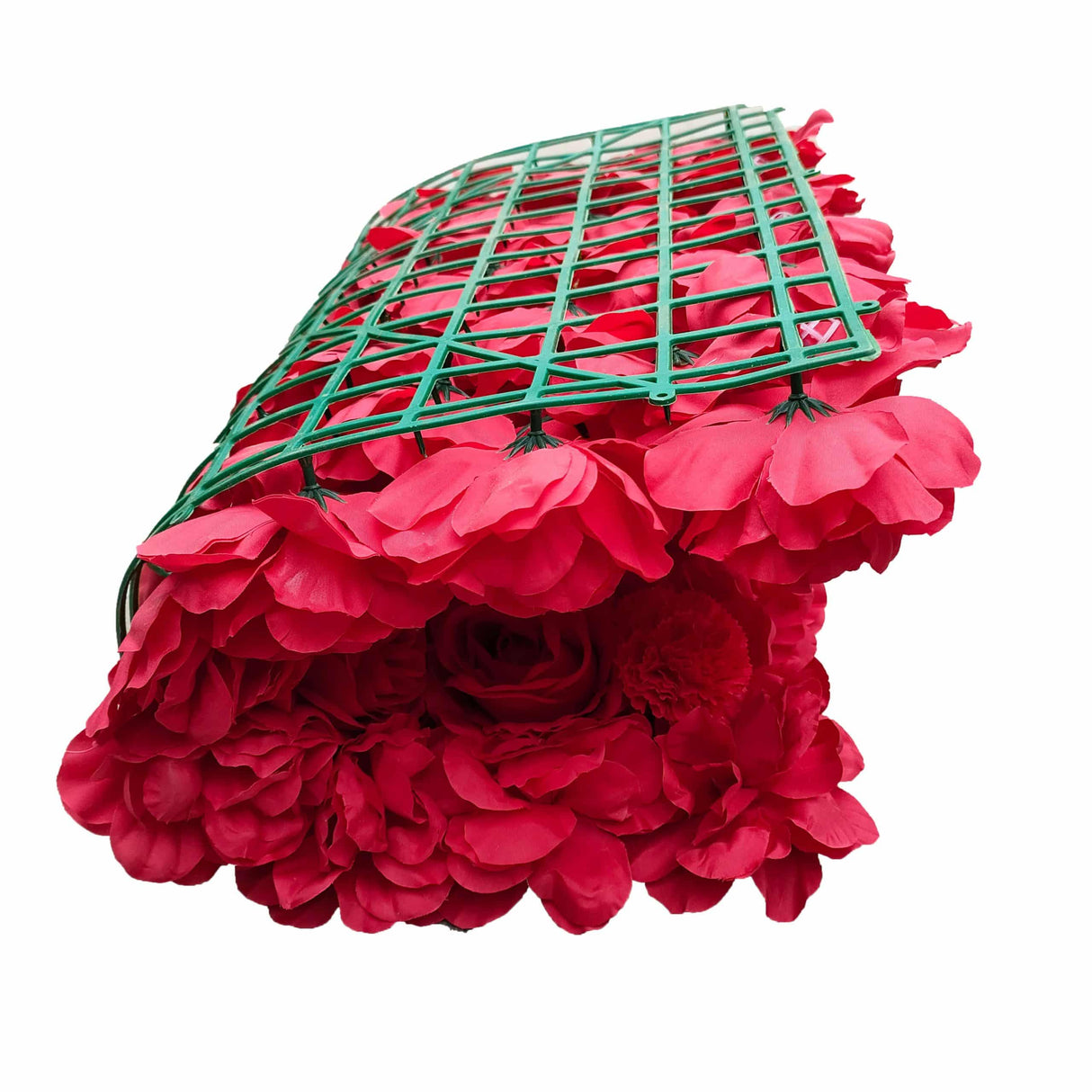 Artificial Flower Wall Backdrop Panel 40cm x 60cm Romantic Red