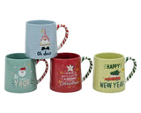 Bulk 24 Merry & Bright Xmas Mug 475ml 4 Asst