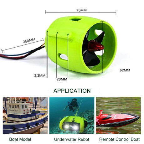 Nneoba RC Boat Underwater Thruster Brushless Model Ships Electric Motors.