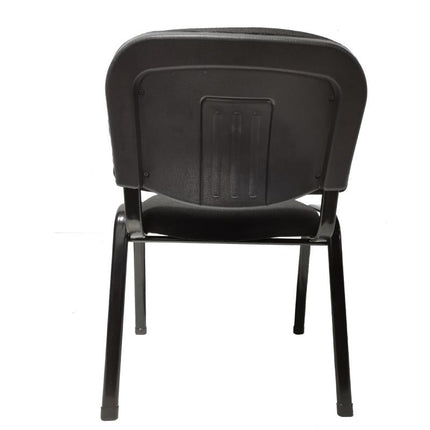 NNECN Stackable & Linkable Office Conference Visitor Community  Chairs (Set of 7-Black)