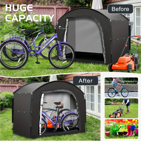 Waterproof tent cover, assembles without tools.