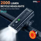 Rechargeable LED Bike Light Set Black
