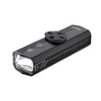 Black rechargeable bike light, waterproof.