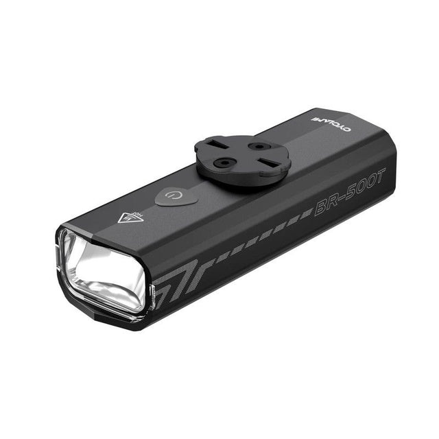 Black rechargeable bike light, waterproof.