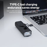 Black rechargeable bike light, waterproof.