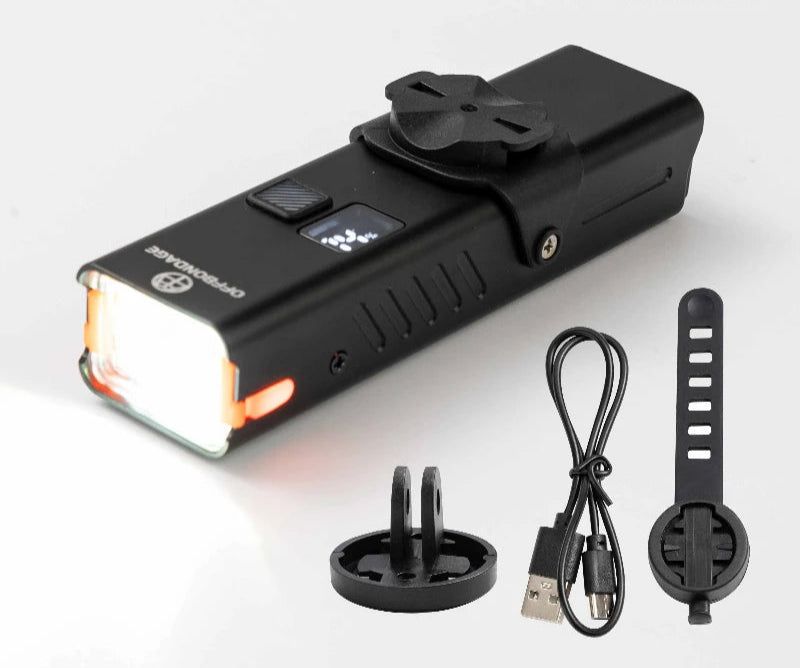 Black rechargeable bicycle parts, lightweight.