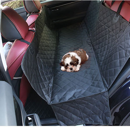 Dog Car Seat Cover with Mesh Window, Waterproof Pet Seat Cover for Back Seat, Non-Slip Durable Scratchproof Dog Hammock for Cars, Trucks and SUVs