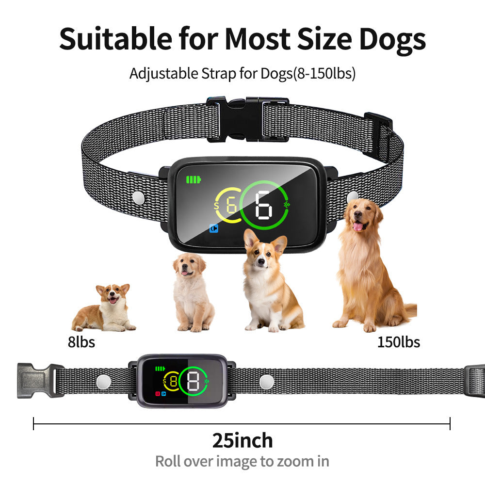 Smart Dog Training Collar with Beep, Vibration Modes, and 7 Adjustable Sensitivity Levels, Upgraded Design with LCD Display