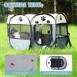 Portable Pet Playpen with Oxford Cloth, Foldable Octagon Dog & Cat Tent, Indoor & Outdoor Use size 74*74*43cm