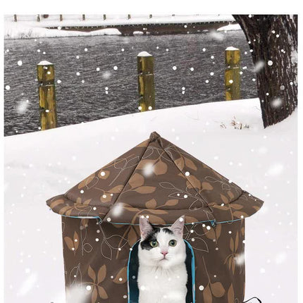 Outdoor Waterproof Cat House - Insulated, Weatherproof, Warm Shelter for Cats, Ideal for Winter Protection, Size: S 35*40cm