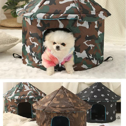 Outdoor Waterproof Cat House - Insulated, Weatherproof, Warm Shelter for Cats, Ideal for Winter Protection, Size: S 35*40cm