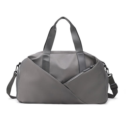 Grey Stylish Gym Travel Bag with Shoe Compartment, Lightweight and Durable Design