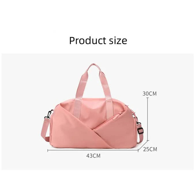 Grey Stylish Gym Travel Bag with Shoe Compartment, Lightweight and Durable Design