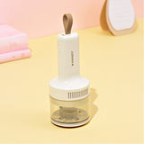 Beige Portable Wireless Car Vacuum Cleaner - USB Rechargeable, High Suction, Compact Design for Home & Keyboard Cleaning