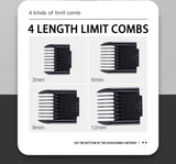 Professional Pet Grooming Hair Clipper Kit - Rechargeable, Low Noise, with Ceramic Blades & 5-Speed Adjustment(gold)
