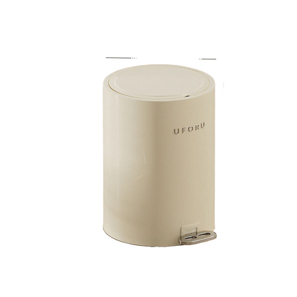 Milk white circular garbage bin 15L 23.8cm * 33.5cm