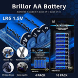 50 Pcs Brillar AA Platinum Alkaline Batteries