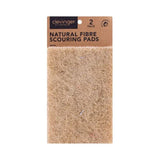 2 Pcs Clevinger  Natural Fibre Scouring Pad