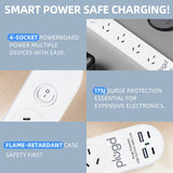 Plugd 2 USB A + 2 USB C 240V 10A Powerboard with Surge Protection