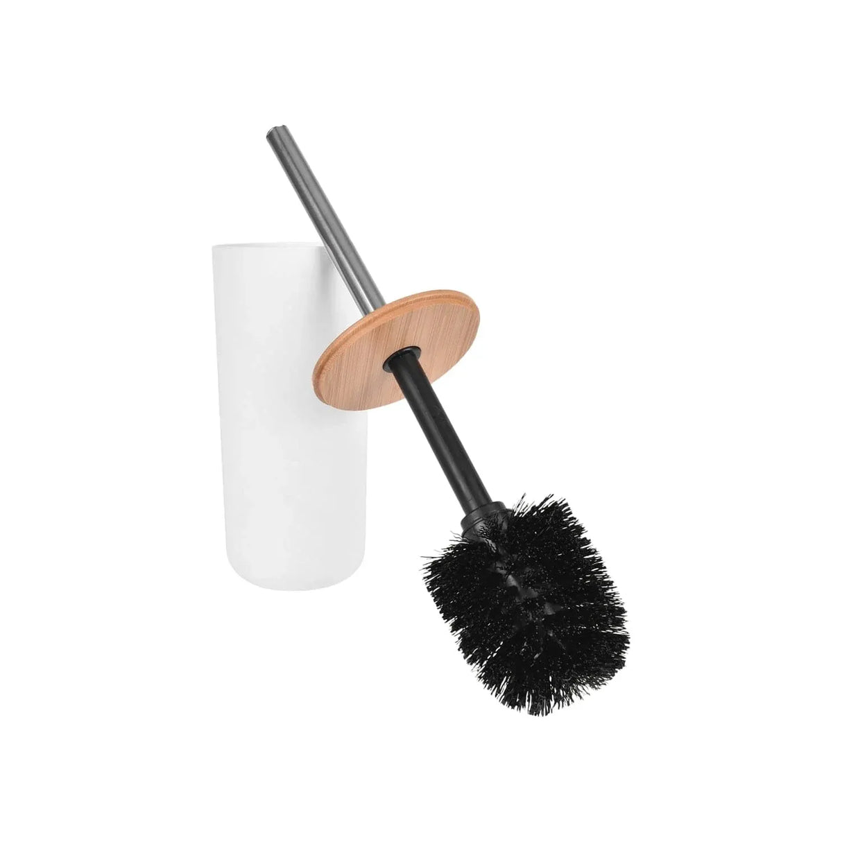 2 Pcs Bamboo-Lid Toilet Brush – Clevinger Collection, BPA-Free