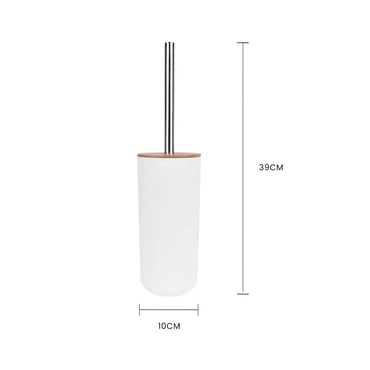 2 Pcs Bamboo-Lid Toilet Brush – Clevinger Collection, BPA-Free