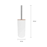 2 Pcs Bamboo-Lid Toilet Brush – Clevinger Collection, BPA-Free