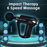 Remology Impact Therapy 6 Adaptive Speed USB-C Massage Gun with 4 Heads