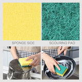 30 Pcs Heavy‑Duty Sponge Scourers – Multi‑Purpose Kitchen Cleaning Pads
