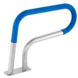 VEVOR Pool Rail 30x22 Pool Railing 304 Stainless Steel 250LBS Load Capacity Silver Rustproof Pool Handrail Humanized Swimming Pool Handrail with Blue Grip Cover & M8 Drill Bit & Self-Taping Screws