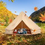 VEVOR Canvas Bell Tent 4m/13.12ft 4-Season Camping Yurt Tent with Stove Jack