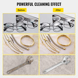 VEVOR Ultrasonic Cleaner 2L Jewelry Cleaning with Digital Timer Ultrasonic Cleaning Machine for Jewellery Rings Watches Eyeglasses Dentures Coins Metal Parts Commercial and Home Use