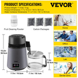 VEVOR Home Water Distiller Distilled Water Maker 4 L with Dual Temp Display Grey