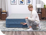 Bestway 2.03m x 1.52m x 46cm Fortech Snugable Top Air Inflatable Mattress Queen Built-in AC Pump