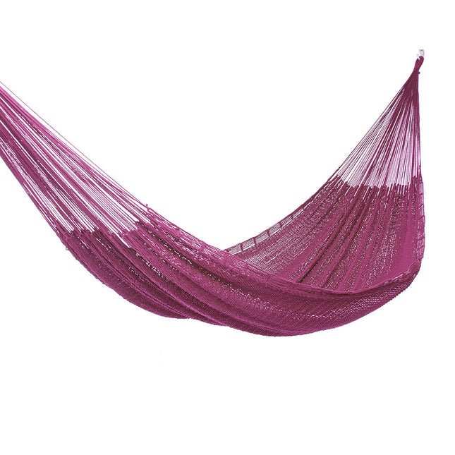 Outdoor undercover cotton Mayan Legacy hammock King size Mexican Pink